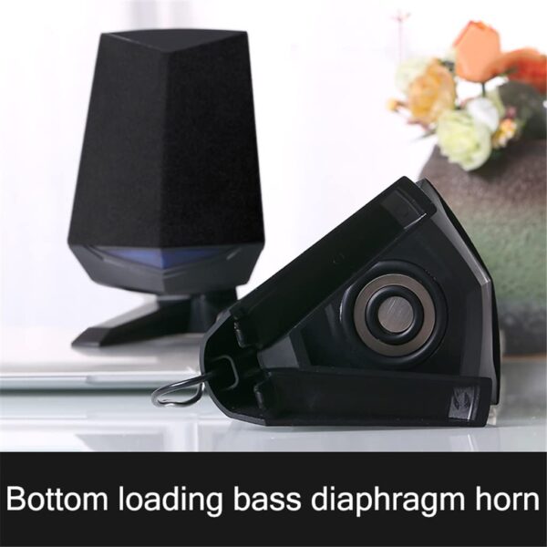 1 Pair Wired Computer Speakers USB AUX Bass Reinforcement PC Speaker - Image 4