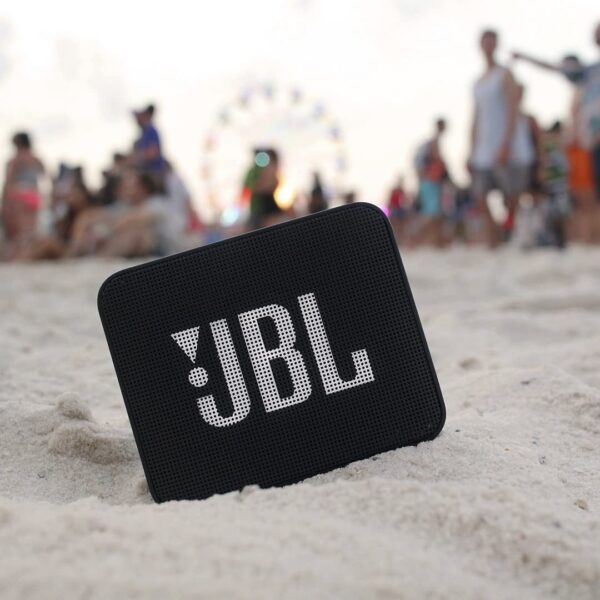 JBL Go 2, Wireless Portable Bluetooth Speaker with Mic, Signature Sound, Vibrant Color Options with IPX7 Waterproof & AUX (Black) - Image 3