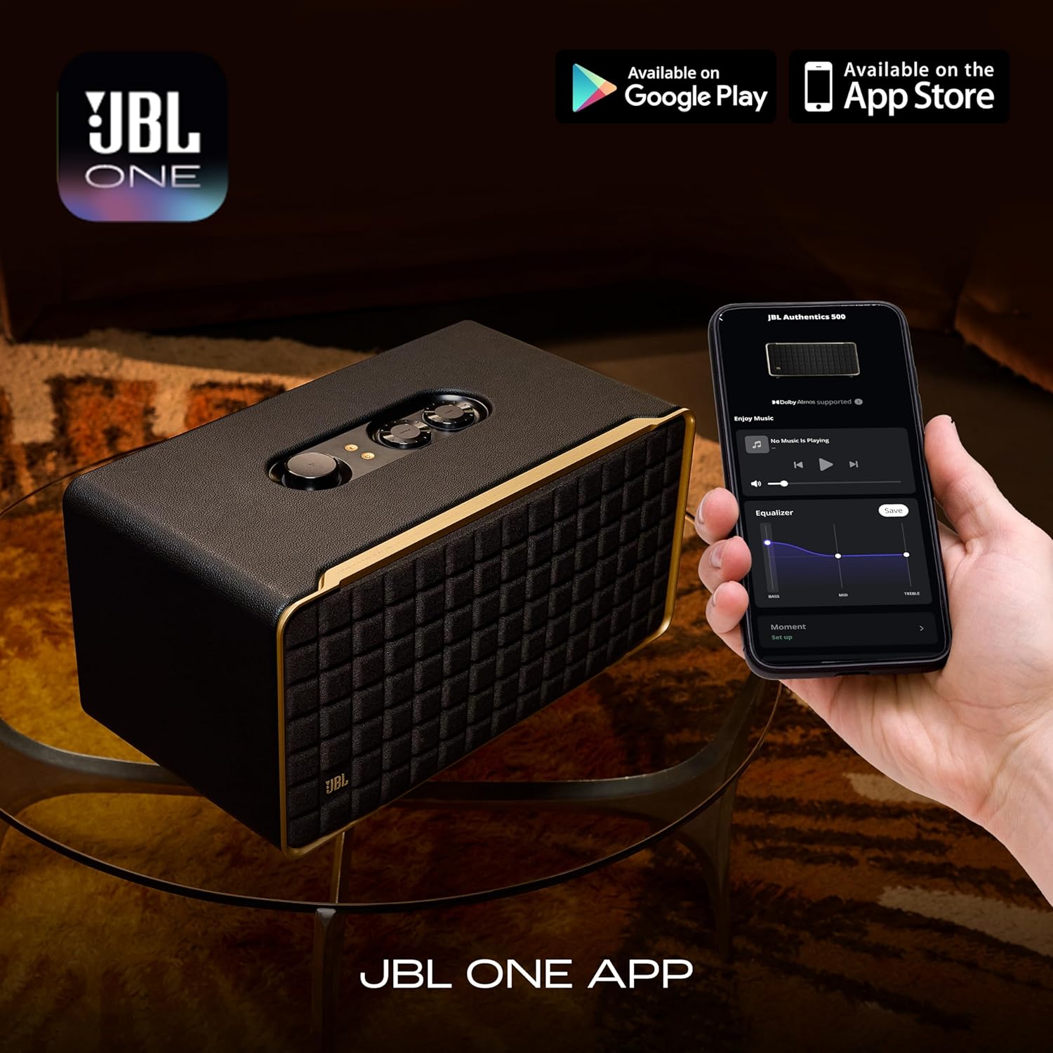 JBL Authentics 500, Dolby Atmos Smart Home Speaker Built-in WiFi and Music Streaming, - Image 2