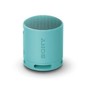 Sony SRS-XB100 Wireless Bluetooth Portable Lightweight Super- Compact Travel Speaker, Extra-Durable IP67 Waterproof & Dustproof, 16 Hrs Batt, Versatile Strap, Extra Bass and Hands-Free Calling-Blue
