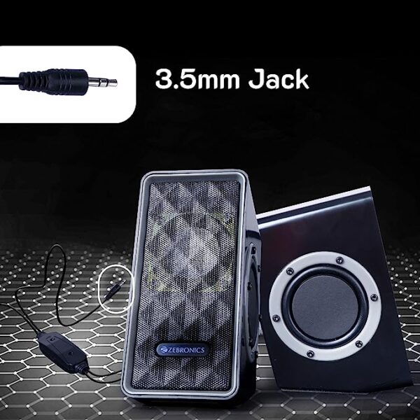 ZEBRONICS S990 Portable Multimedia Speaker suitable for Laptop & Desktop (2.0 powered with AUX) - Image 6