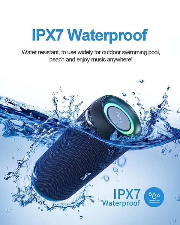 MIFA Bluetooth Speaker, A90 Portable Soundbox 60W, Wireless Speakers HD Bass Sound, IPX7 Waterproof Speaker with RGB Lights, Carrying Bag, Built-in MIC, 30H Playtime, TF Card, USB Flash Drive, Aux-in - Image 2