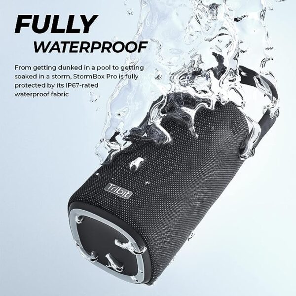 Tribit [Upgraded Version StormBox Pro Bluetooth Speaker 40W 5.3 Channel Wireless Portable Speaker High Fidelity 360° Sound Built-in XBass, 24H IP67 Waterproof Bluetooth Tower Subwoofer - Image 3