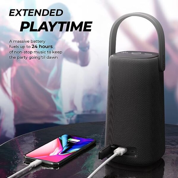 Tribit [Upgraded Version StormBox Pro Bluetooth Speaker 40W 5.3 Channel Wireless Portable Speaker High Fidelity 360° Sound Built-in XBass, 24H IP67 Waterproof Bluetooth Tower Subwoofer - Image 5