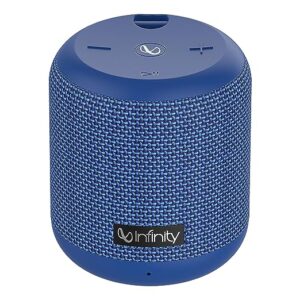 Infinity (JBL Fuze 100, Wireless Portable Bluetooth Speaker with Mic, Deep Bass, Dual Equalizer, IPX7 Waterproof, Rugged Fabric Design (Blue)