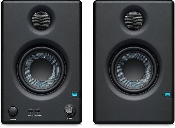 PreSonus Eris E3.5-3.5" Near Field 25 Watts RCA Auxiliary Studio Monitor Speaker (Pair) - Black