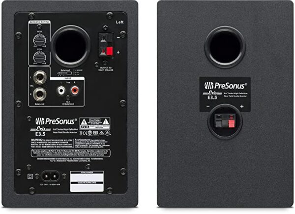PreSonus Eris E3.5-3.5" Near Field 25 Watts RCA Auxiliary Studio Monitor Speaker (Pair) - Black - Image 2