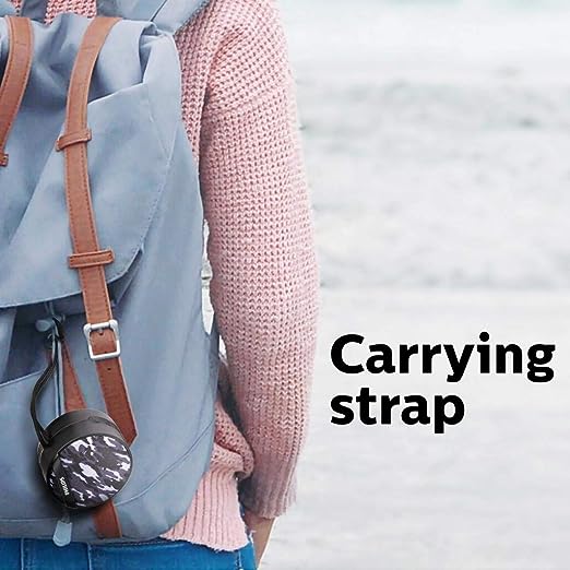 Philips Audio BT2003 3W Mini Portable Bluetooth Speaker with Multi-Connectivity Modes, Built-in Mic, Rapid Charging (Type-C Charger) and Carrying Strap (Gray Camouflage) - Image 5