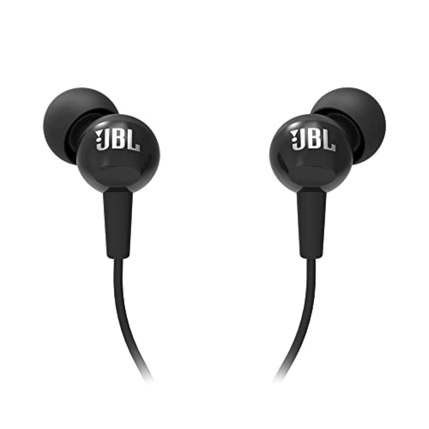 JBL C100SI Wired In aEar Headphones with Mic, JBL Pure Bass Sound, One Button Multi-function Remote, Premium Metallic Finish, Angled Buds for Comfort fit (Black) - Image 7