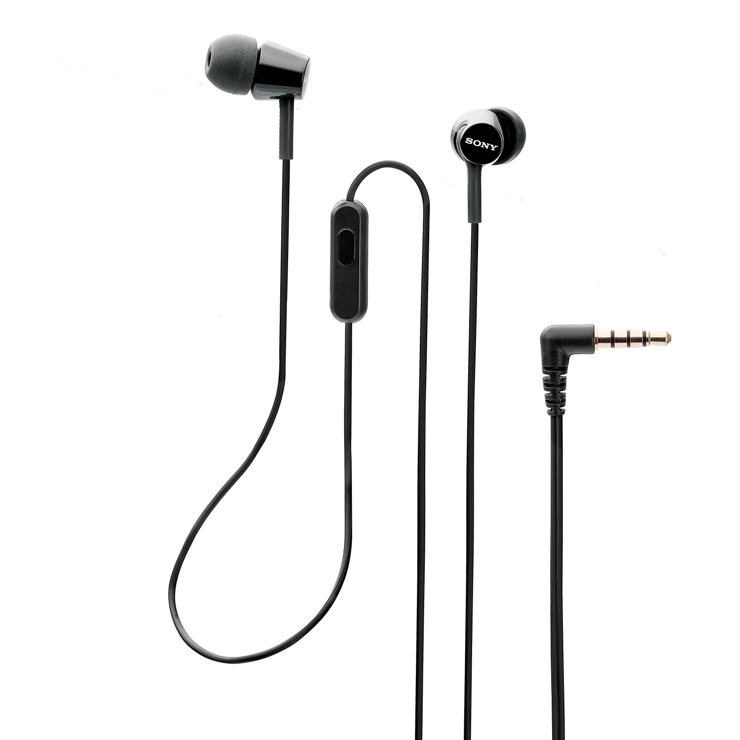 Sony MDR-EX155AP Wired in-Ear Headphones with Tangle Free Cable, 3.5mm Jack, Headset with Mic for Phone Calls and 1 Year Warranty - (Black) - Image 4