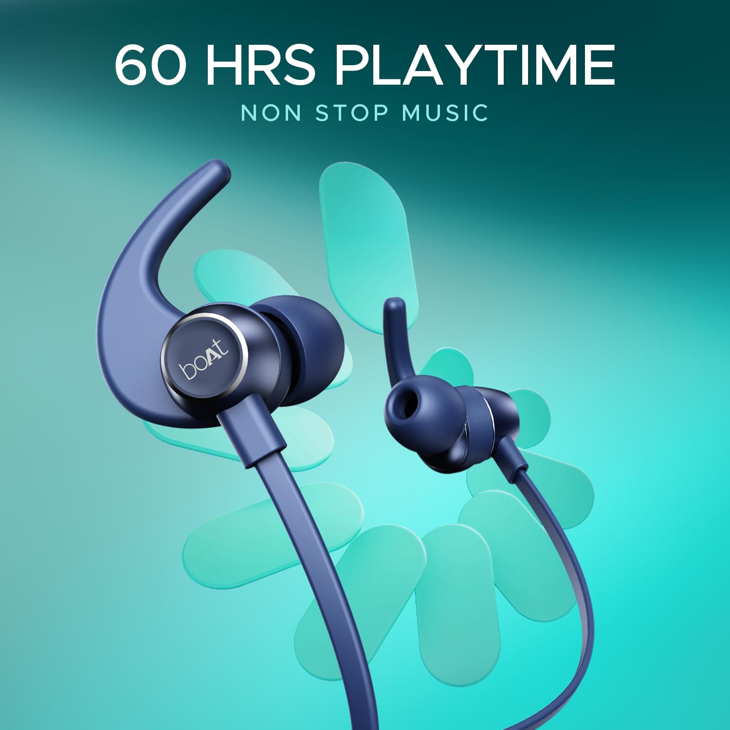 boAt Rockerz 255 Pro+, 60HRS Battery, Fast Charge, IPX7, Dual Pairing, Low Latency, Magnetic Earbuds, in Ear Bluetooth Neckband, Wireless with Mic Earphones (Navy Blue)