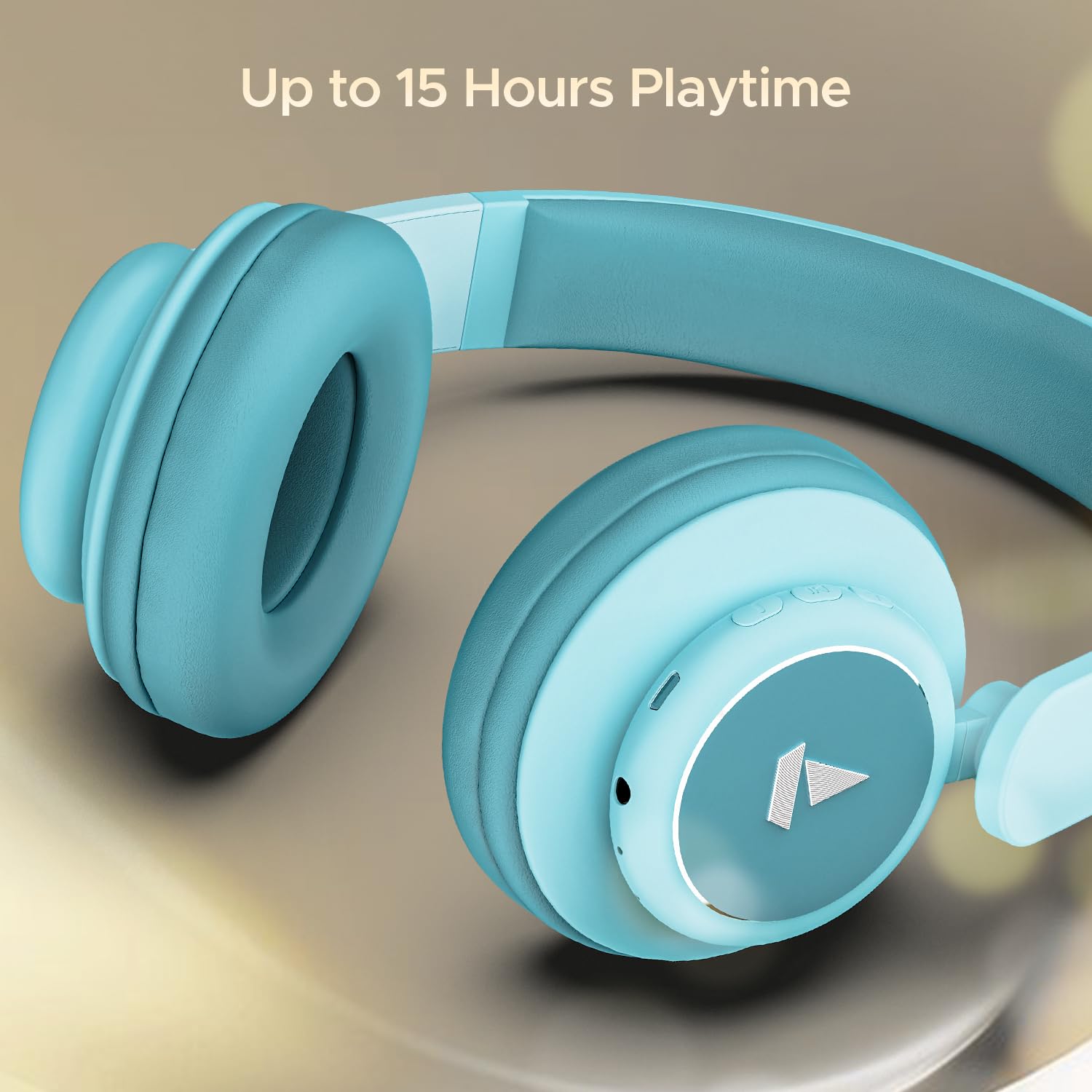 Boat Rockerz 450, 15 HRS Battery, 40mm Drivers, Padded Ear Cushions, Integrated Controls, Dual Modes, Bluetooth Headphones, Wireless Headphone with Mic (Aqua Blue)