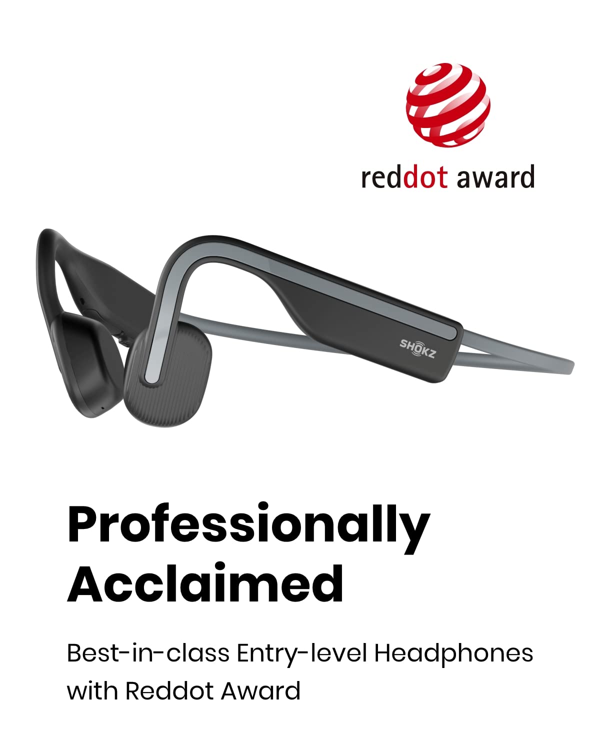 SHOKZ OpenMove Bluetooth Wireless Headphones with Mic, Bone Conduction Wireless Headset with 6H Playtime, IP55 Waterproof Sports Headphones for Running, Workout, Cycling (Slate Grey) - Image 8