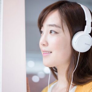 Sony MDR-ZX110A On-Ear Stereo Headphones (White), without mic