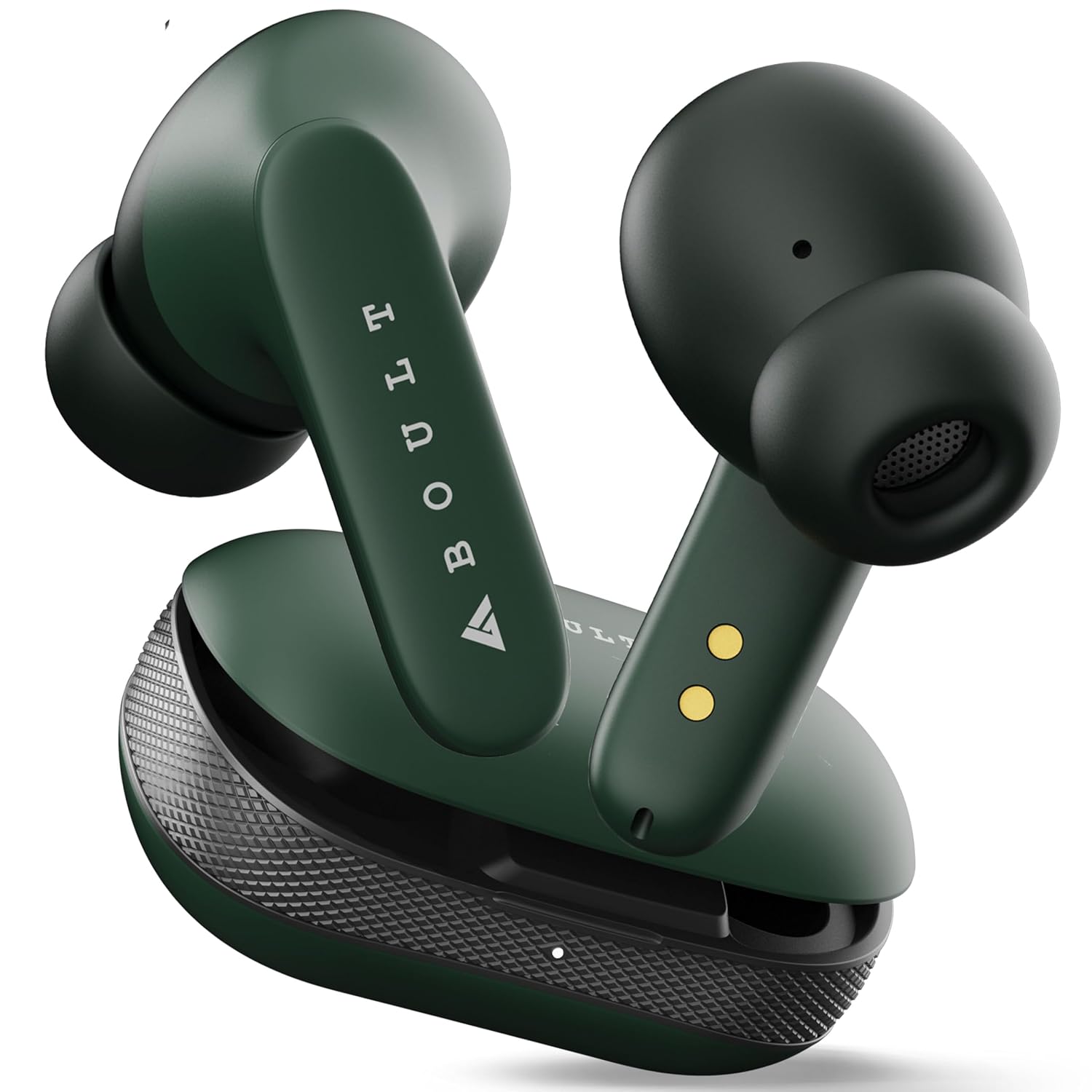 Boult Z20 Truly Wireless Bluetooth Ear Buds with 51H Playtime, Zenâ„¢ Calling ENC Mic, Made in India, Low Latency Gaming, Touch Controls, Rich Bass Drivers, TWS Earbuds Bluetooth Wireless (Pine Green) - Image 2