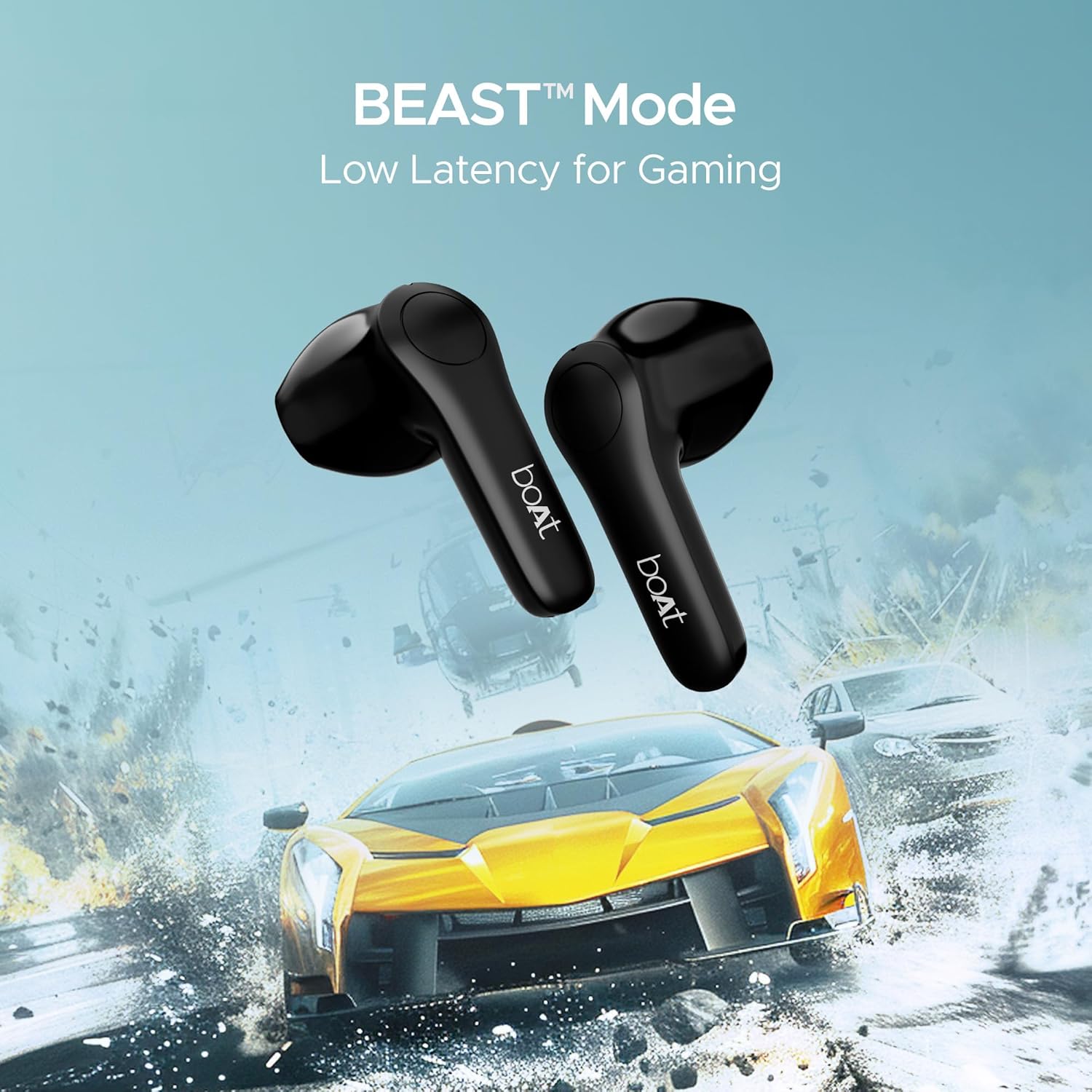 boAt Airdopes Atom 81 Pro, 100Hrs Battery, 4Mics ENx Tech, 50ms Low Latency, 13mm Drivers, Fast Charge, IPX5, v5.1 Bluetooth TWS in Ear Earbuds Wireless Earphones with mic (Obsidian Noir)